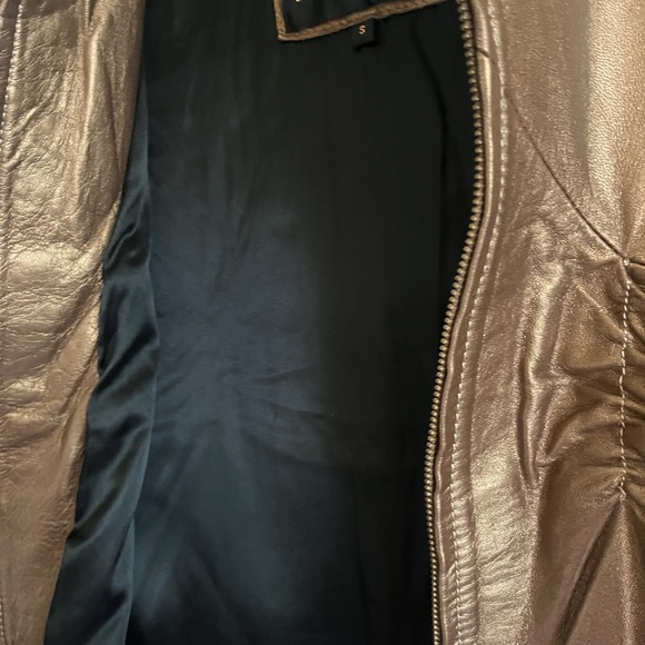 Bronze leather jacket size Small - Picture 6 of 13